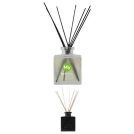 Parfum d'intérieur Janzen | Verre | 200ml | Bâtonnets en bois | Aspect givré | Fabriqué en Europe