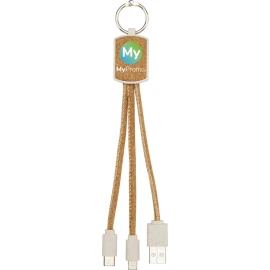 3-in-1 charging cable | Cork & Wheat straw | Sustainable