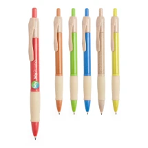 Balpen | Tarwestro en ABS kunststof | Blauwschrijvende vulling