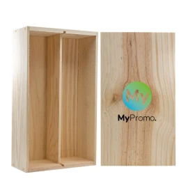 Wine box | Wood | 340x180x95mm | Dutch model | Thin-walled | Carpenter's lid | Budget | Double