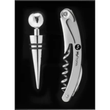 2-pieces wine set | Stainless steel | Incl. stopper | Cheap