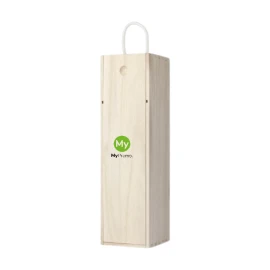 Wine box | Paulownia wood | Suitable for a 0,75L bottle | With handle