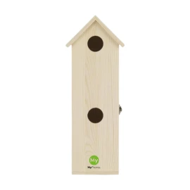 Scatola per vino 2 in 1 | Legno certificato | Adatto per una bottiglia da 0,75L | Doppio utilizzo come casetta per uccelli
