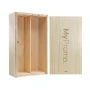Caja para vino | Madera | 340x192x95mm | Tapa deslizante | Paredes gruesas | Doble