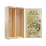 Caja para vino | Madera | 340x192x95mm | Tapa deslizante | Paredes gruesas | Doble