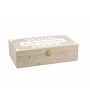 Coffret à vin | Bois | 335x89x95mm | Avec serrure et charnières | Pour 2 bouteilles | Haute qualité