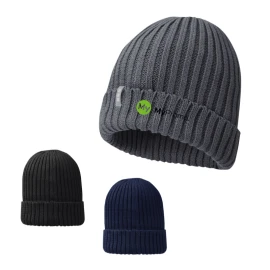 Bonnet | Coton biologique | Bord double replié | Étiquette boucle avec logo | Durable