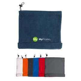 Ski neck warmer 2-in-1 | 100% fleece | Double use as hat | Adjustable | Full-color print
