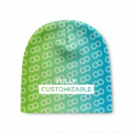Jacquard beanie | Acrylic & elastane | Double layer | Custom design all-over