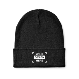 Beanie | 64% polyester and 36% acrylic | Rolled-up cuff | Stretch fit | Unisex
