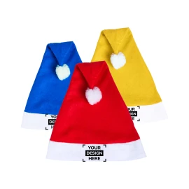 Bonnet de noël | Polyester | Design classique | Pompon
