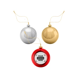 Pallina di Natale | PP | 6cm | Brillante | Palla felice
