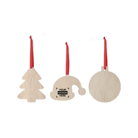 Ornamento di Natale | Legno naturale morbido | 3 design