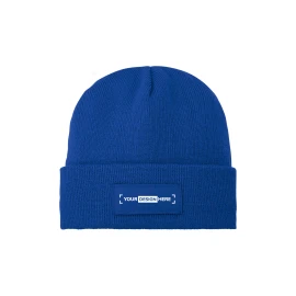Beanie | Acryl & Polyester | Mit Krempe | Viele Farben | Mit Patch für Branding