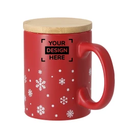 Tasse | 300 ml | Céramique | Couvercle en bambou | Durable