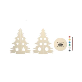 DIY Christmas tree | Wood | Incl. 6 water colors & paint brush