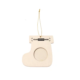 Wooden Christmas Decoration | Integrated Photo Frame | Hanging Ornament