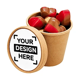 Candy cup | Organic | 180g of hearts | Your own design