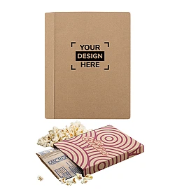 Microwave popcorn | Kraft paper sleeve 100g/m² | 110x156x17 mm I Full-color print