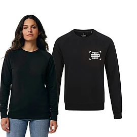 Sudadera deportiva unisex | 66% poliéster reciclado, 27% rayón, 7% elastano 350 g/m² | Cuello redondo | Transpirable