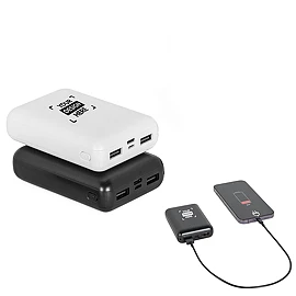 Batterie externe | ABS recyclé | 10 000 mAh | Recharge 3 appareils simultanément