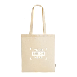 Borsa tote | 70% cotone riciclato e 30% poliestere riciclato 140 g/m² | 38x40 cm | Manici da 65 cm