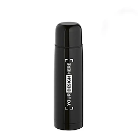 Thermos bottle | Recycled stainless steel | 500 ml | Double-wall vacuum insulation | Cup lid | All-over print including cap possible