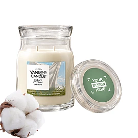 Yankee Candle | Duftkerze | Glas | Clean Cotton | 50 Stunden Brenndauer