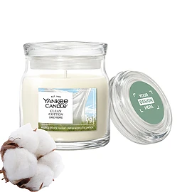 Yankee Candle | Duftkerze | Glas | Clean Cotton | 20 Stunden Brenndauer