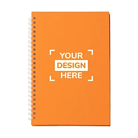 A5 notitieboek | Gerecycled PET en papier | Harde kaft | Flexibele spiraalbinding | 80 geruite vellen | Duurzaam