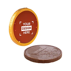 Small chocolate coin | Milk chocolate | Personalised wrapper
