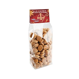 Block bottom bag | Plastic | 150 g sweets | Kruidnoten | Full-colour print