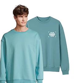 Sweater | 80% katoen 20% gerecycled polyester GRS gecertificeerd 280 g/m² | Geborstelde fleece | Ronde hals