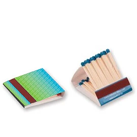 Boîte d'allumettes | Bois et carton recyclé | 20 allumettes | Impression en couleur