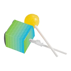 Lollipop in square box | Cardboard & sugar confectionery 10 g | Full-colour print