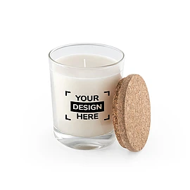 Bougie parfumée | Cire 120 g, verre et liège | Parfum de figue | Ø6,7 x 8,5 cm