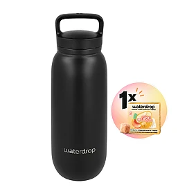 waterdrop® Thermosfles | Roestvrij staal & PP | 600 ml | Drinktuit | Brede opening
