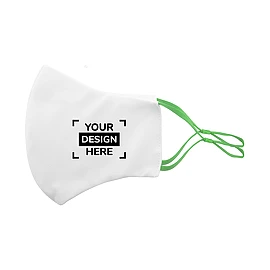 Masque réutilisable | Polyester 140 g/m² et coton 140 g/m² | 21 x 14 cm | Élastiques réglables | Impression par sublimation en couleur