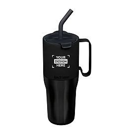 Klean Kanteen Rise thermosbeker | 90% gerecycled roestvrij staal | 1.065 ml | Dubbelwandig | Rietjesdeksel & handgreep