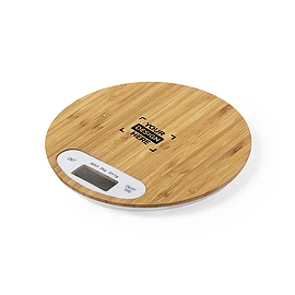Keukenweegschaal | Bamboe 165 g | Ø19,3 x 1,7 cm | Maximaal 5 kg | Digitaal display