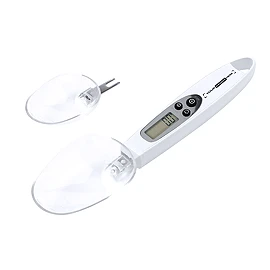 Lepelweegschaal | Kunststof 66 g | Maximaal 300 g | Nauwkeurigheid 0,1 g | 2 verwisselbare lepels