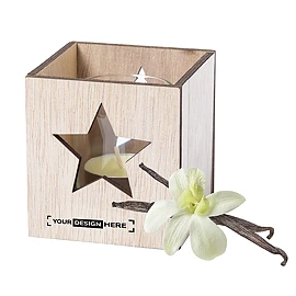 Kerstkaars | Glas | Vanille aroma