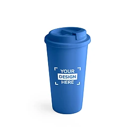 Vaso de viaje | Plástico PP | 500 ml | Tapa abatible