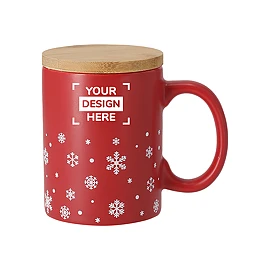 Taza | 300 ml | Cerámica | Tapa de bambú | Sostenible