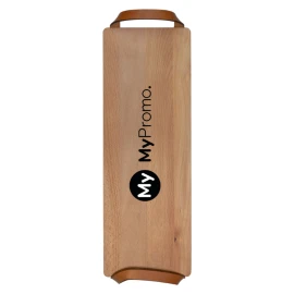 Serving board | Beech wood | 48x17cm | With leather handles | Made in Europe