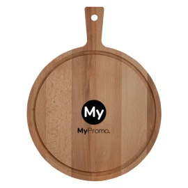 Round serving board | Beech wood | 31cm | With handle | Made in Europe