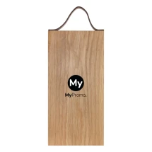 Servierbrett | Eichenholz | 33x16x2 cm | Mit Ledergriffen | Hohe Qualität