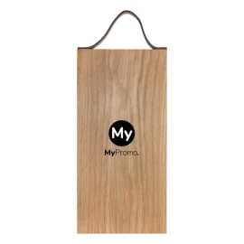Serving board | Oak woord | 33x16x2 cm | With leather handles | High quality