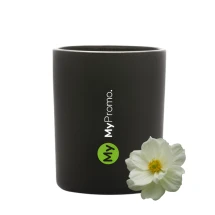 Jasmine scented candle | Glass & Bamboo | Elegant pot