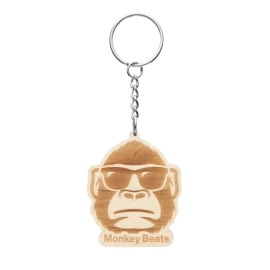 Keyring | Basswood plywood | Custom shape | 30mm split ring with chain